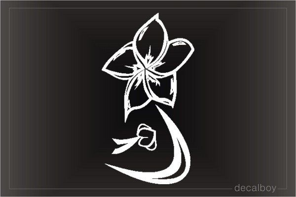Orchid Flower Car Window Decal