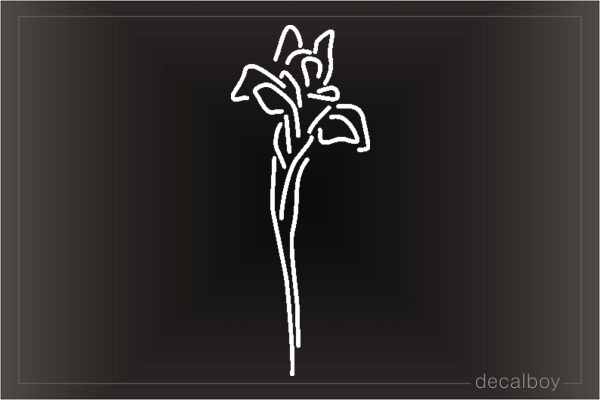 Iris Flower Decal