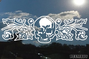 Skull Flower Car Window Decal