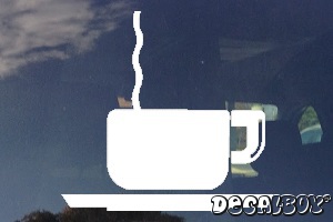 Coffee Cup Car Window Decal