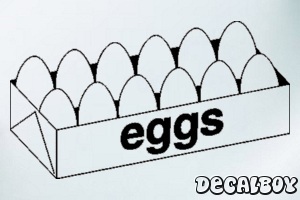 Eggs Car Window Decal