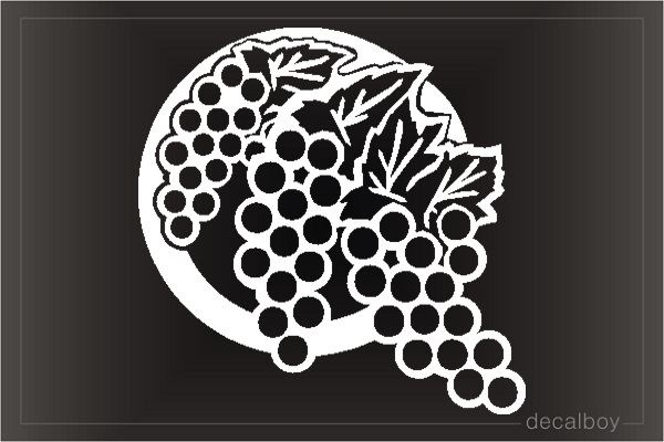 Grapes Car Window Decal