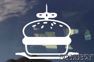 Hamburger 2 Car Window Decal
