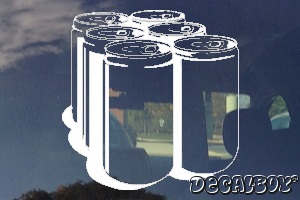 Six Pack Drink Car Window Decal