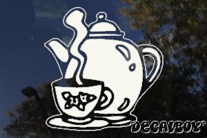 Teapot 3 Car Window Decal