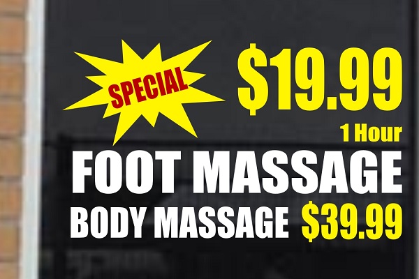 Foot Massage Special Sign Decal