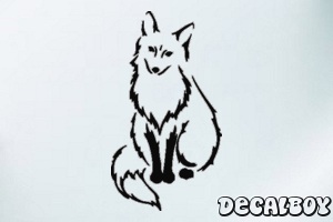 Fox Sitting Decal