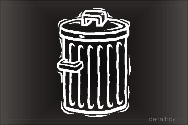Garbage Can Car Decal