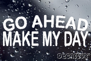 Go Ahead Make My Day Decal