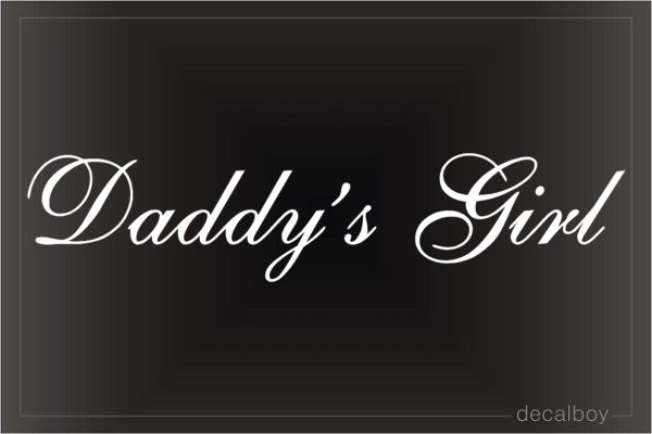 Daddys Girl Car Window Decal