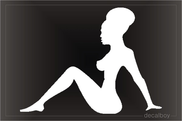 Mud Flap Girl Afro Decal
