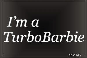 Turbo Barbie Car Window Decal