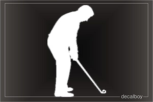 Golfer Hole-out Window Decal