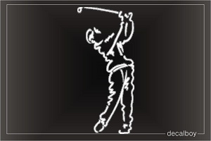 Golfer Short-game Window Decal
