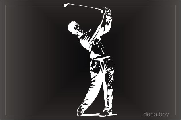 Golfer Best-shot Window Decal