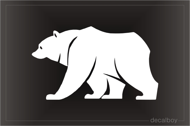 Grizzly Bear Silhouette Decal