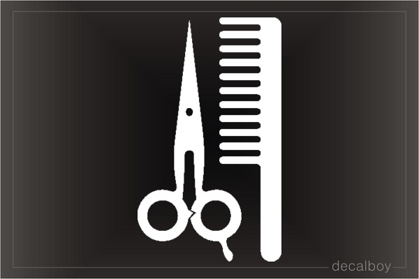 Hair Cut Barber Decal