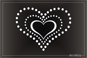 Hearts Valentines Car Window Decal