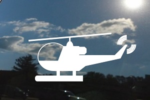 Helicopter Schweizer Window Decal