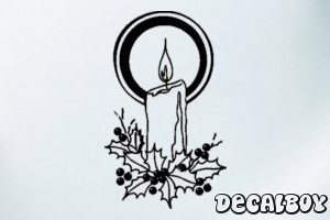 Holiday Candle Car Decal