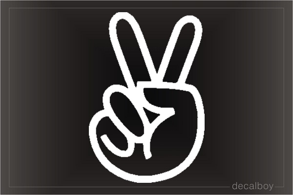Hand Peace Signs Car Decal
