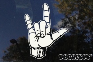 Hand Sign Car Decal