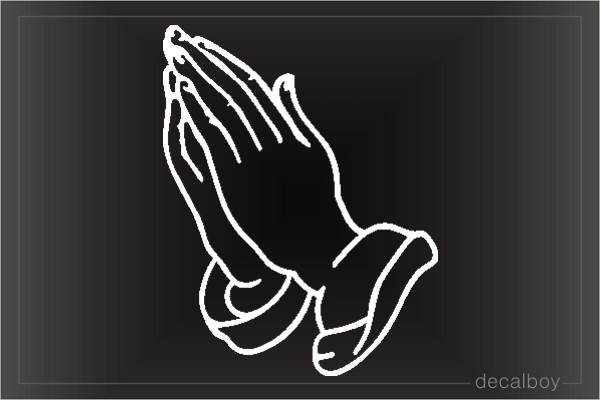 Hand Praying Window Decal