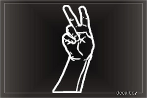 Hand Peace Signs Design Car Decal