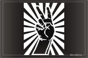 Hand Peace Signs Background Car Decal