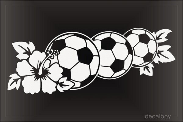 Hibiscus Flowers Soccerball Decal