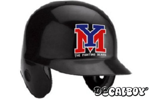 High School Baseball Helmet Logo Decal