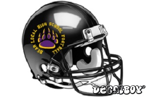 High School Football Helmet Logo Decal