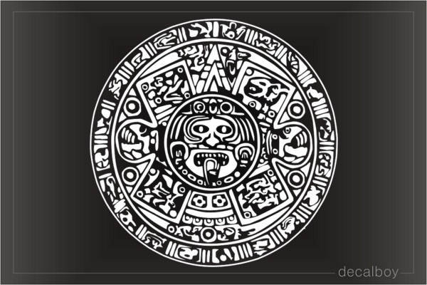 Aztec Calendar Auto Decal