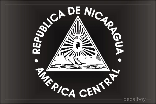 Nicaragua Flag Auto Decal