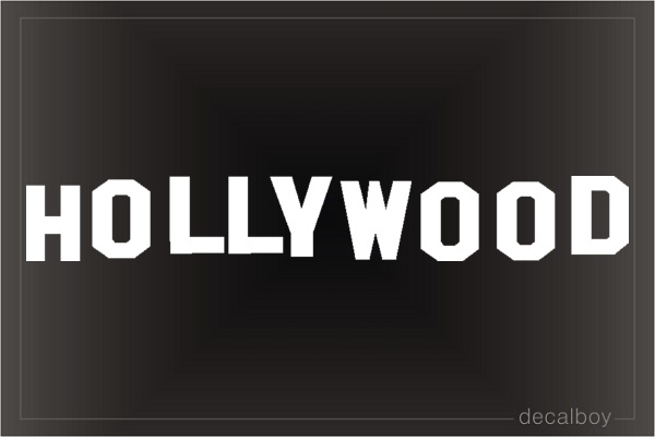Hollywood Decal