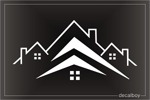 House Roof Real Estate Decal