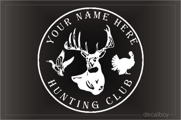 Hunting Logo Decal