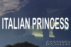 Italian Princess Vinyl Die-cut Decal