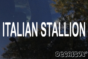 Italian Stallion Vinyl Die-cut Decal