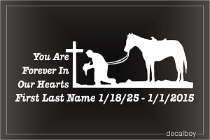 In Loving Memory Forever In Our Hearts Car Decal
