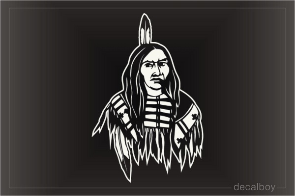 Indian Native American Car Window Decal