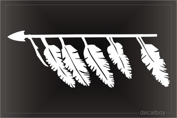 Indian Arrow Feathers Decal