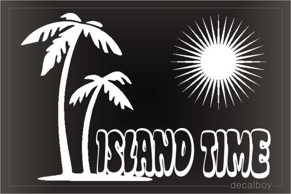 Island Palmtree Sun Decal