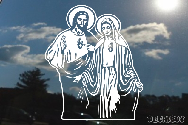 Jesus With Virgin Mary Window Decal