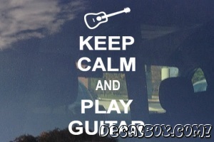 Keep Calm Play Guitar Decal