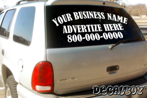 Windshield Lettering Decal