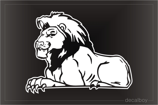 Lion Resting Window Decal
