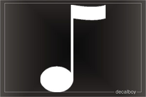 Music Half Note Car Decal