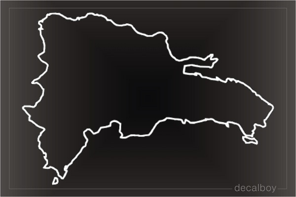 Map Dominican Republic Decal
