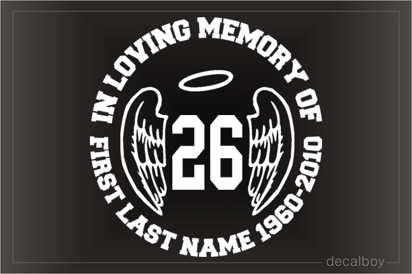 Remembrance Decal In Loving Memory Helicopter Decal Rest In Peace Helicopter Decal RIP Decal Memorial Decal